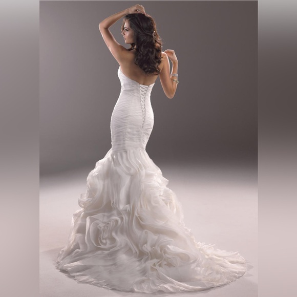 Maggie Sottero Organza Rosette Dress - Picture 2 of 4